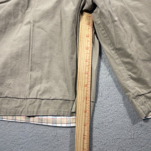 Oldeβ School Brand Shorts Mens Size 36 Beige / Plaid Solid Chino REVERSIBLE - Picture 4 of 12
